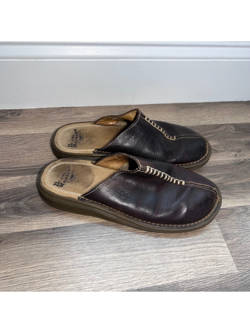 Dr. Martens brown leather slip-on mules men's size 7